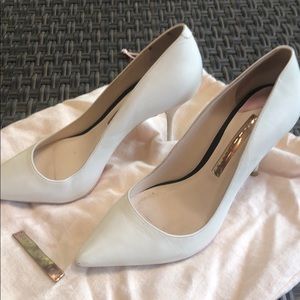Sophia Webster white 3 inch heels
